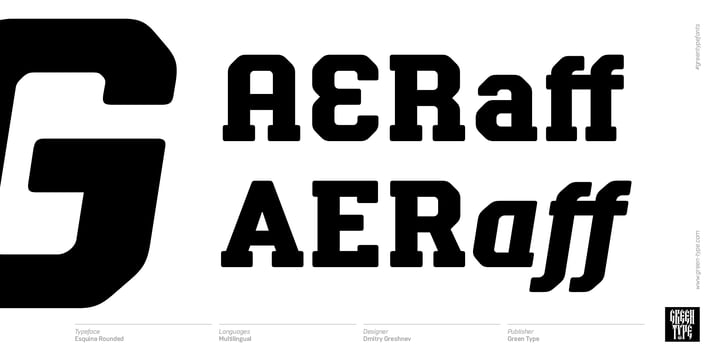 Esquina Rounded Font Poster 9