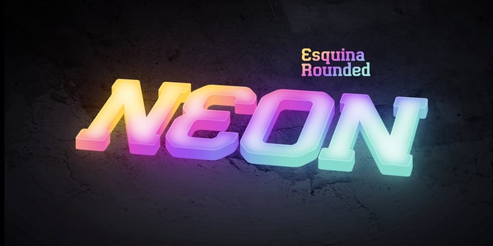 Esquina Rounded Font Poster 11