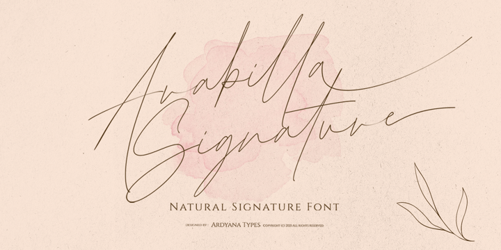 Arabilla Signature Font Poster 1