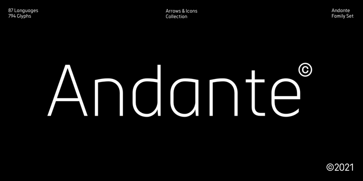 Andante Font Poster 1