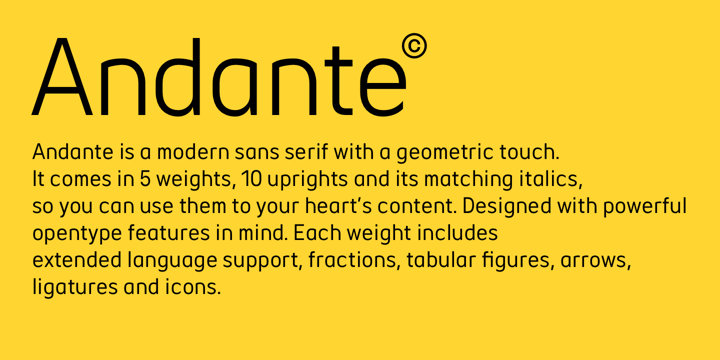 Andante Font Poster 2