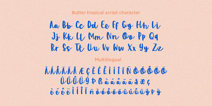 Butter Tropical Font Webfont Desktop Myfonts