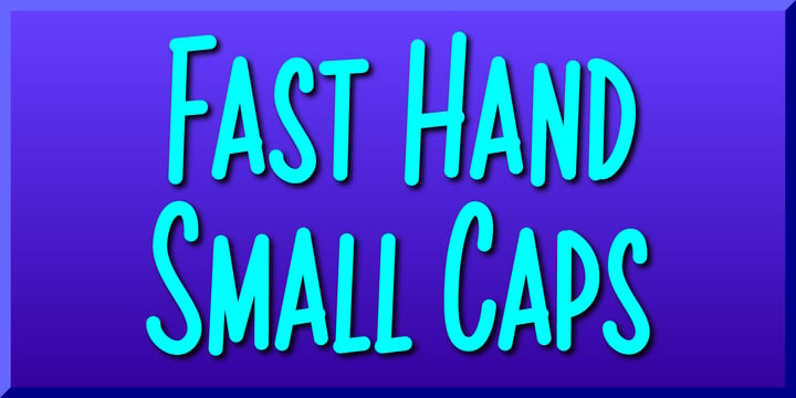 Fast Hand Font Poster 2