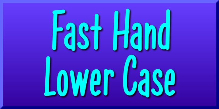 Fast Hand Font Poster 1