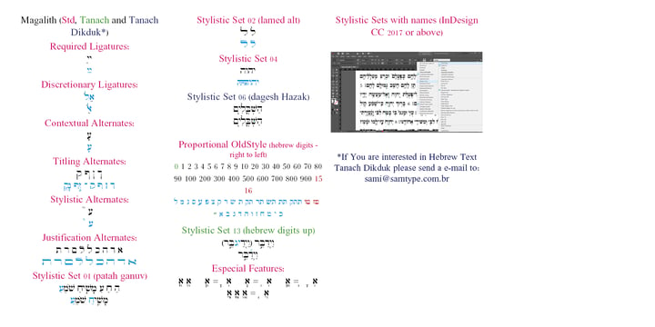Hebrew Text Tanach Font Poster 2