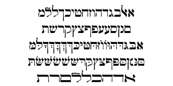 Hebrew Text Tanach Font Poster 4