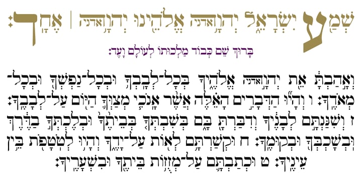 Hebrew Text Tanach Font Poster 3