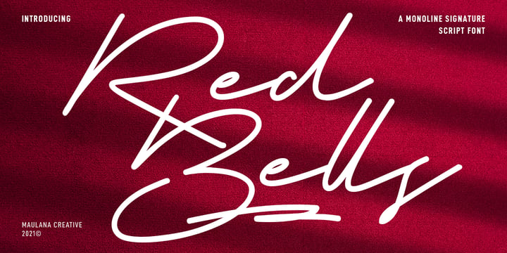 Red Bells Font Poster 1