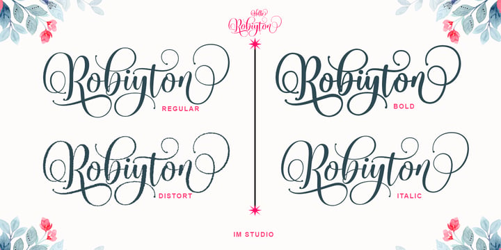 Hello Robiyton Font Poster 3
