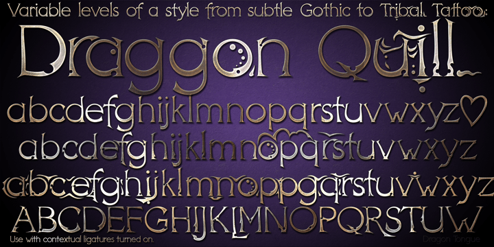 DT Dragon Quill Font Poster 7