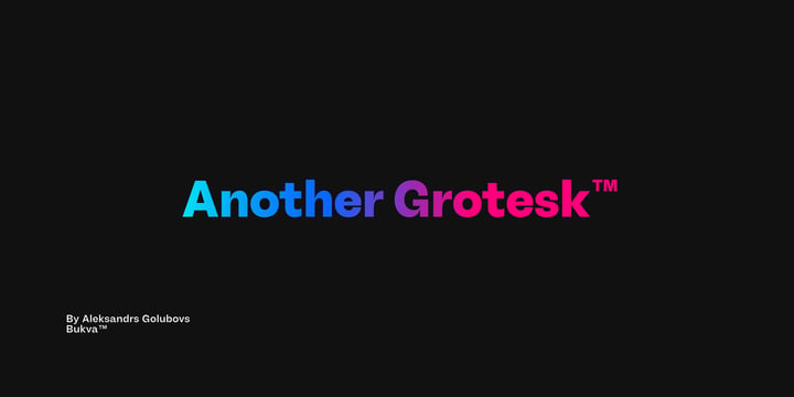 Another Grotesk Font Poster 1