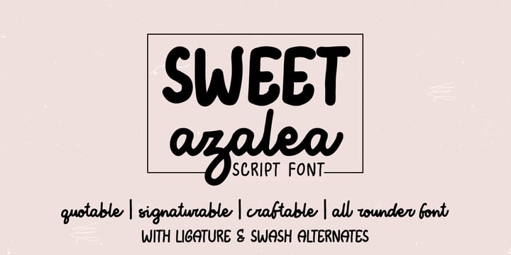 Sweet Azalea Font Poster 1