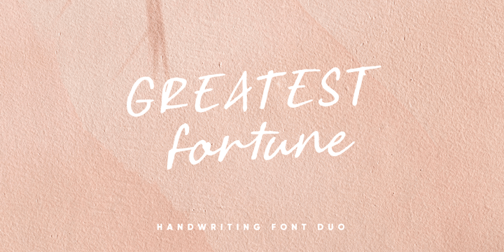 Greatest Fortune Font Poster 1