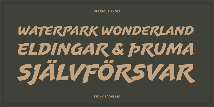 Uppercut Angle Font Poster 2