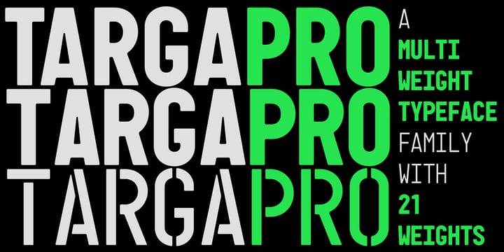 Targa Pro Font Poster 1