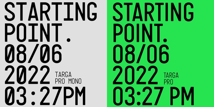 Targa Pro Font Poster 11