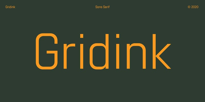 Gridink Font Poster 1