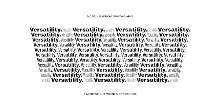 Helvetica Now Variable Font Poster 2