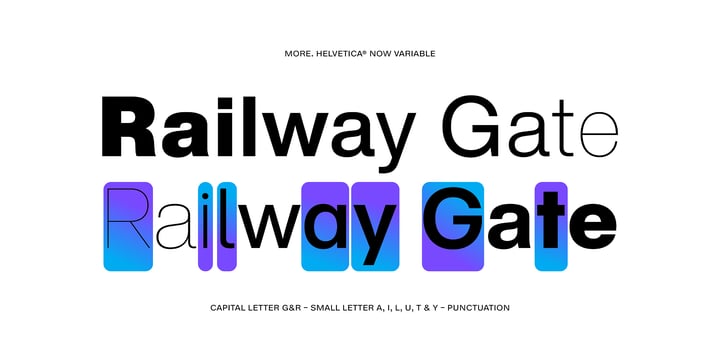 Helvetica Now Variable Font Poster 3