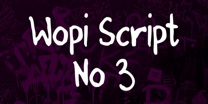 Wopi Script No 3 Font Poster 1