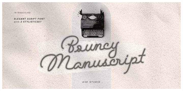 Bouncy Manuscript Font Poster 1