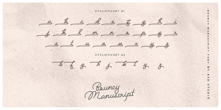 Bouncy Manuscript Font Poster 11