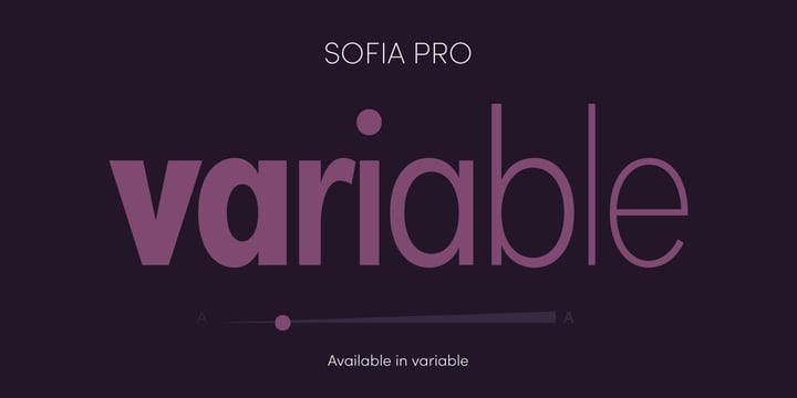 Sofia Pro Variable Font Poster 1