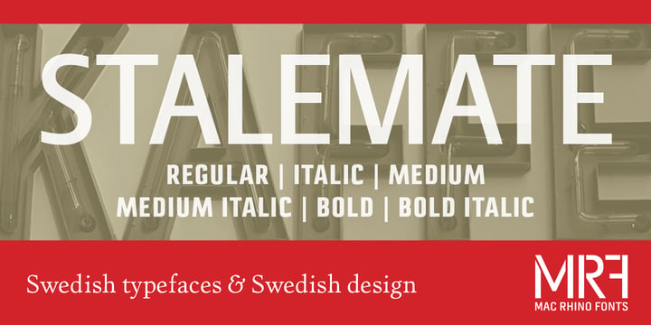 Stalemate Pro Font Poster 1