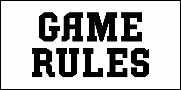Game Rules JNL Font Poster 2