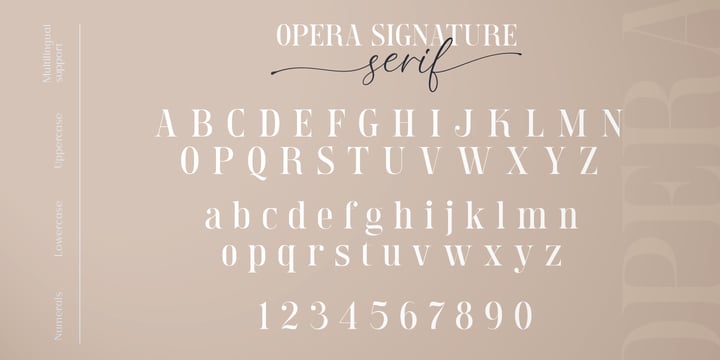 Opera Signature Font Poster 12