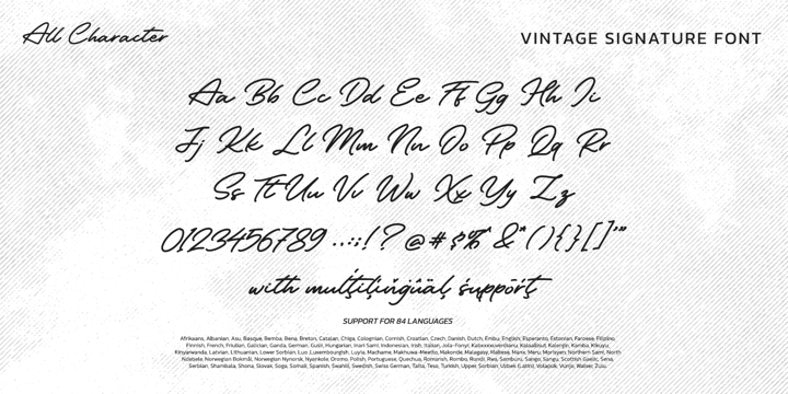 Vintage Signature Font Poster 10