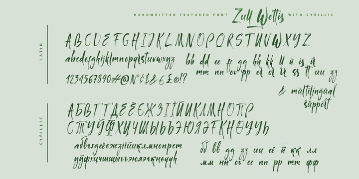 Zull Wettis Cyrillic Font Poster 14