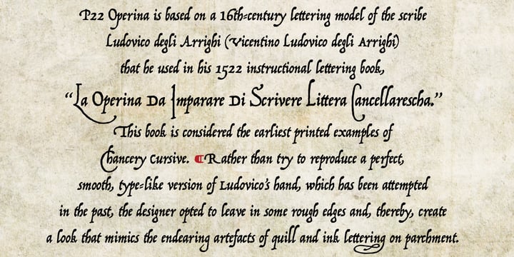 P22 Operina Font Poster 5