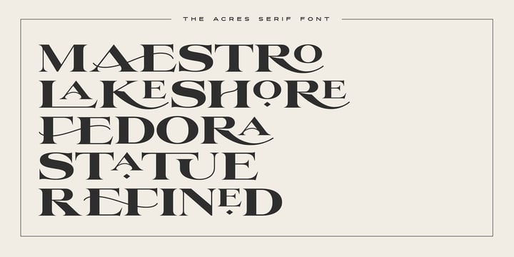 The Acres Font Poster 9