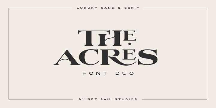 The Acres Font Poster 1