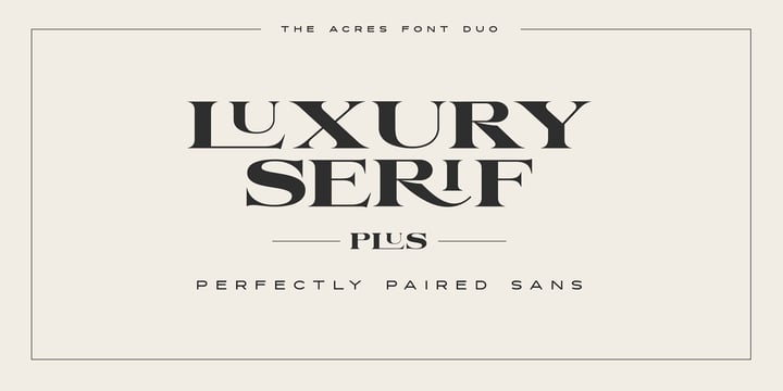 The Acres Font Poster 2