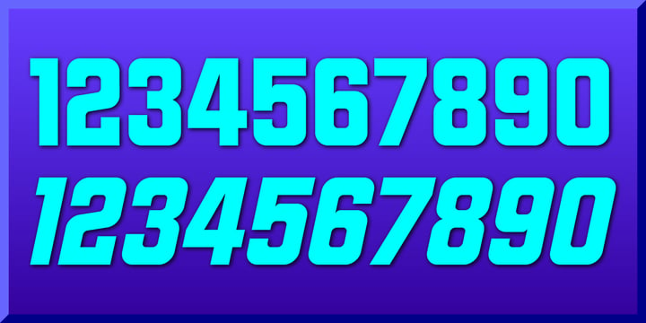 Sport Numbers Font Poster 2