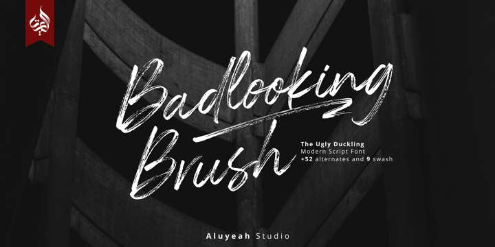 Al Badlooking Brush Font Poster 1