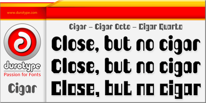 Cigar Font Poster 2
