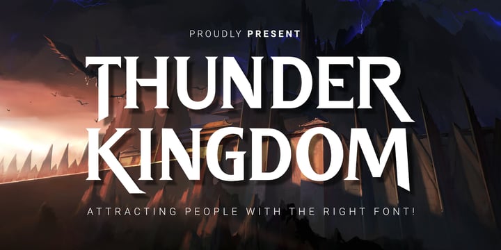 Thunder Kingdom Font Poster 1