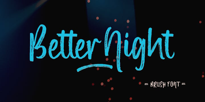 Better Night Font Poster 1