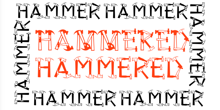 Hammered Font Poster 3