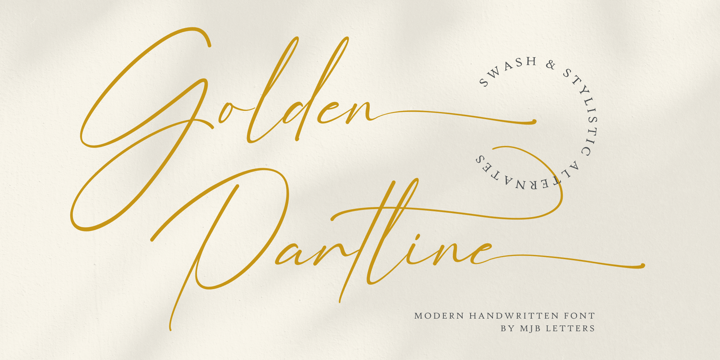 Golden Partline Font Poster 1