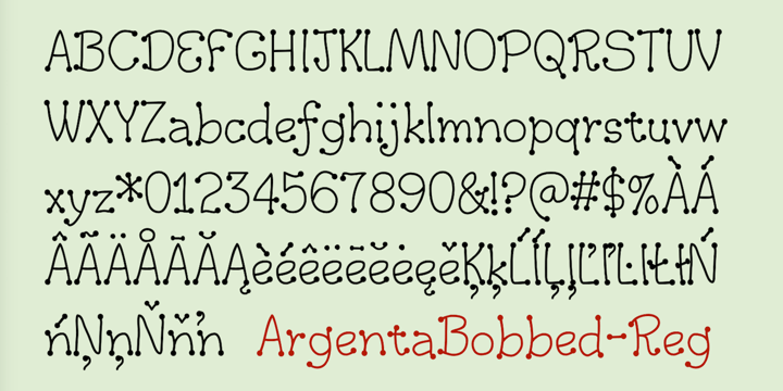 ArgentaBobbed Font Poster 8