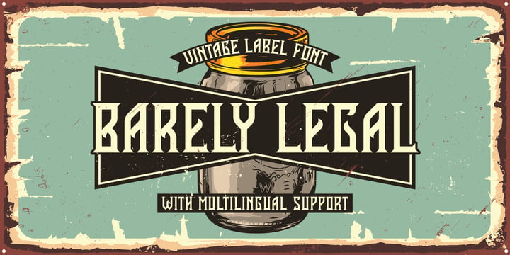 Barely Legal Font Poster 1