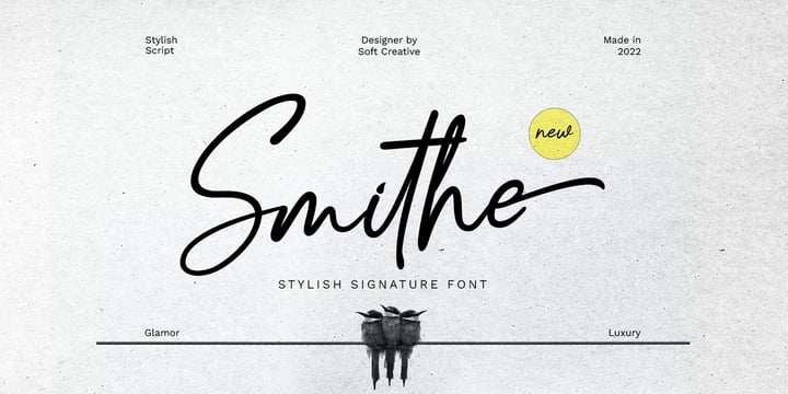 Smithe Signature Font Poster 1
