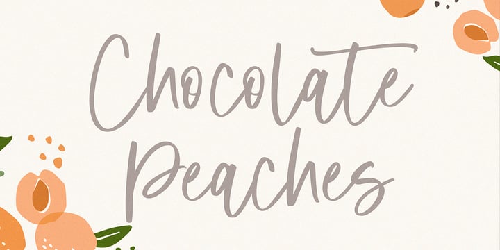 Chocolate Peaches Font Poster 1