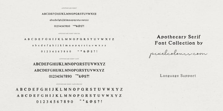Apothecary Serif Font Poster 2