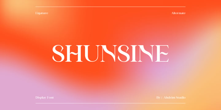 Shunsine Font Poster 1