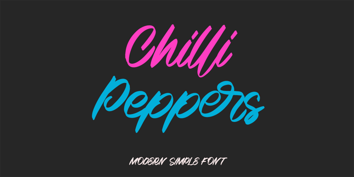 Chilli Peppers Font Poster 1